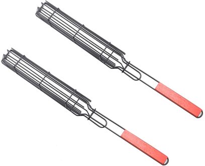 Grillen Mand Outdoor Bbq Rek Grill Mesh Lange Handvat Barbecue Mand Perfect Voor Grillen Groenten Aardappelen Karbonades Kabob