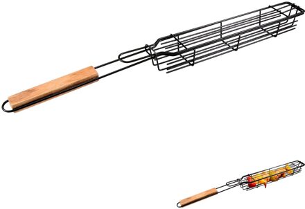 Grillen Mand Outdoor Bbq Rek Grill Mesh Lange Handvat Barbecue Mand Perfect Voor Grillen Groenten Aardappelen Karbonades Kabob