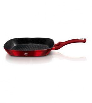 grillpan Burgundy 28 cm aluminium rood/zwart