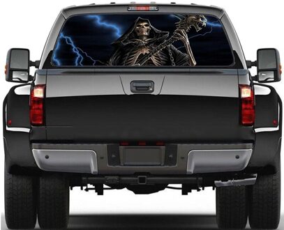 Grim Reaper Voor Truck Jeep Suv Pickup 3D Achter Voorruit Decal Sticker Decor Achterruit Glas Poster 57.9X18.1 inch