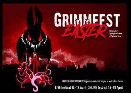 Grimmfest 2022 Easter Bunny Hoodie - Black - S Zwart