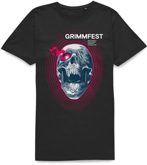 Grimmfest 2022 Skull Unisex T-Shirt - Black - S Zwart
