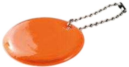 Grin ronde reflecterende sleutelhanger Oranje - One size