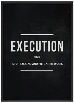 Grind Hustle Uitvoering Wall Art Canvas Prints Kantoor Decor Motivatie Moderne Art Ondernemer Motivatie Schilderen Foto 'S Blauw / 50x70cm nee kader