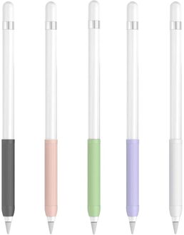 Grips Siliconen Houder Mouw Compatibel Met Potlood 1st En 2nd Generatie (Zwart, Groen, Roze, Wit, paars)
