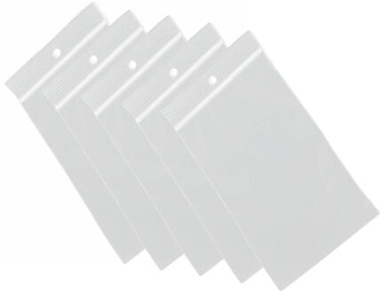 Gripzakjes/verpakkingszakjes - 200x stuks - transparant - 13,5 x 23 cm - gripsluiting zakjes