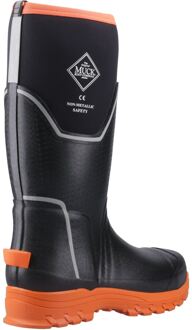 Grit S5 Heren Rubberen Zwarte/oranje Regenlaarzen