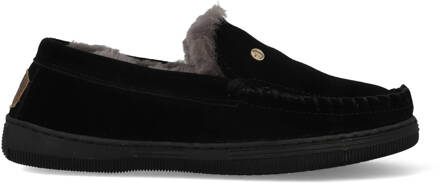 Grizzly Suede Heren Pantoffels - Black - Maat 41