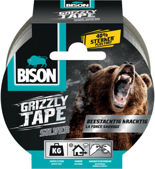 grizzly tape zilver - 10 meter