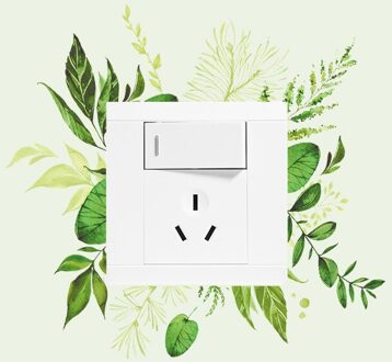 Groen Blad Muurstickers Schakelaar Socket Verfraaiing Decoratieve Muurstickers Diy Art Woonkamer Slaapkamer Home Decor Decals 2
