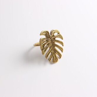 Groen Blad Servet Gesp Moderne Restaurant Doek Ring Westerse Voedsel Maaltijd Gesp Maaltijd Ring Doek Model Kamer Hotel Servet Deco