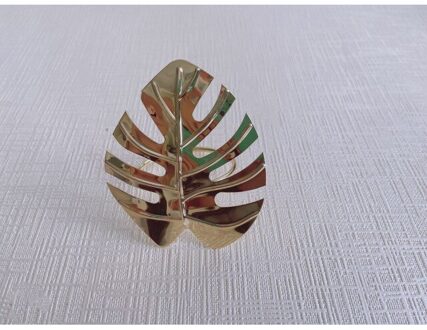Groen Blad Servet Gesp Moderne Restaurant Doek Ring Westerse Voedsel Maaltijd Gesp Maaltijd Ring Doek Model Kamer Hotel Servet Deco