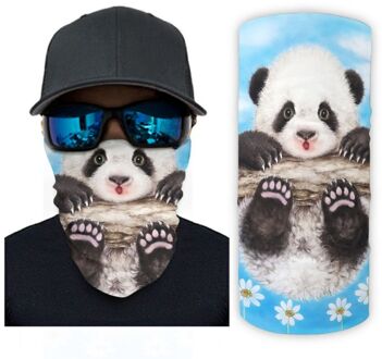 Groen Bos Bomen Landschap Print Bandana Gezichtsmasker Zon Sjaal Gezichtsmasker Wit Onesize QTY002515