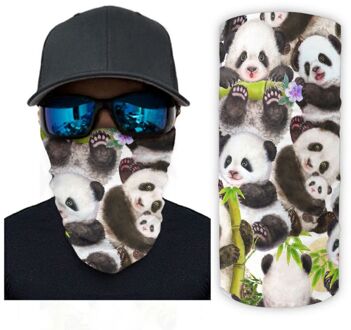 Groen Bos Bomen Landschap Print Bandana Gezichtsmasker Zon Sjaal Gezichtsmasker Wit Onesize QTY002536