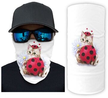 Groen Bos Bomen Landschap Print Bandana Gezichtsmasker Zon Sjaal Gezichtsmasker Wit Onesize QTY002541