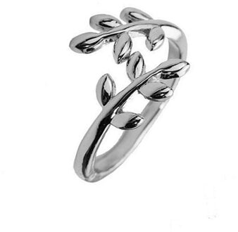 Groen Laat Ringen Voor Vrouwen Bohemian Vintage Open Verstelbare Creatieve Ring Anniversary Sieraden Accessoires C zilver