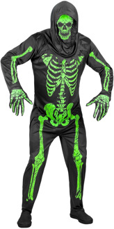 Groen Neon Skelet Kostuum Volwassenen