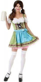 Groen Oktoberfest jurkje/dirndl kostuum voor dames Multi