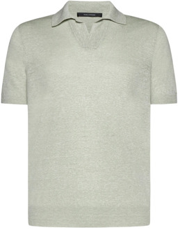 Groen Polo Shirt Korte Mouwen Tagliatore , Green , Heren - 2Xl,Xl