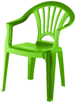 Groen Stoeltje Voor Kinderen 51 Cm - Tuinmeubelen - Kunststof Binnen/buitenstoelen Voor Kinderen