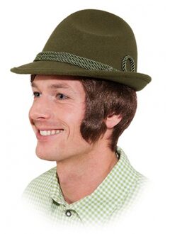 Groen Tiroler hoedje Hans voor volwassenen - Oktoberfest/bierfeest feesthoeden - Alpenhoedje