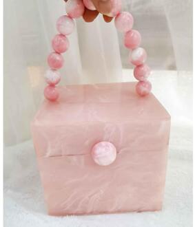 Groene Acryl Flap Crossbody Tassen Vrouwen Party Purse Wit Pochette Vrouwelijke Handtassen roze