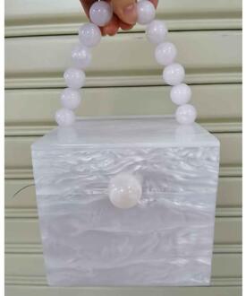 Groene Acryl Flap Crossbody Tassen Vrouwen Party Purse Wit Pochette Vrouwelijke Handtassen