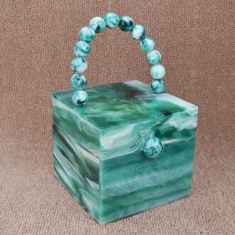 Groene Acryl Flap Crossbody Tassen Vrouwen Party Purse Wit Pochette Vrouwelijke Handtassen