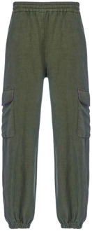 Groene Cargo Broek met Zakdetail Bazar Deluxe , Green , Dames - XS