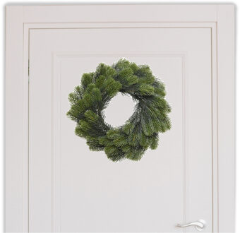 Groene dennenkrans 50 cm kerstversiering - Kerstkransen