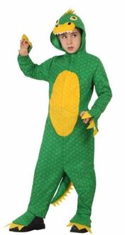 Groene dinosaurus Rex verkleedkleding voor jongens 128 (7-9 jaar) - Carnavalskostuums