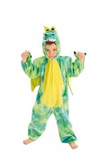 Groene Draken Onesie Kind Groen, Multikleur - Print