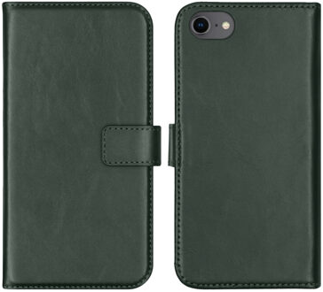 Groene Echt Lederen Booktype Hoes Voor De Iphone 8 / 7 / 6 / 6s