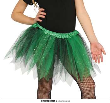 Groene en zwarte glitter tutu voor meisjes - Accessoires > Rokken, Tutu's