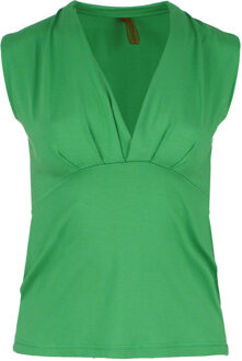 Groene Faux Wrap Mouwloze Top - EU 40 / UK 12