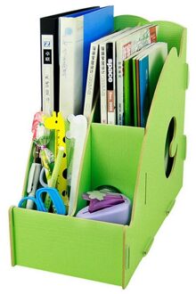 Groene Georgie Milieuvriendelijke Hol 4 Gordt DIY Houten Desk Organizer Office Cubbyhole Dorm Opbergdoos Tijdschrift Houder