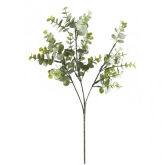 Groene/grijze Eucalyptus kunstplanten takken 65 cm - Kunstplanten