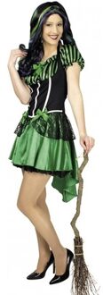 Groene heks Alexia verkleed kostuum/jurk voor dames Multi