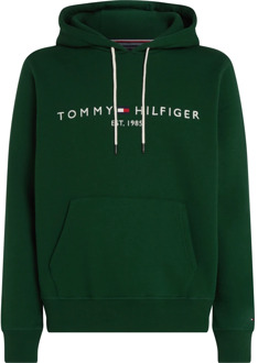 Groene Hoodie Sweatshirt Casual Stijl Tommy Hilfiger , Green , Heren - Xl,L,S