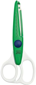 Groene kartelschaar met bogen - voor kinderen - Knutsel/hobbymateriaal