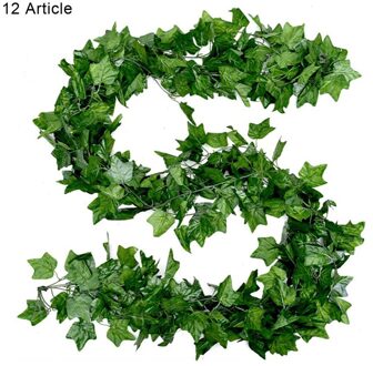 Groene Kunstmatige Planten Creeper Green Leaf Ivy Vine Voor Huis Wedding Decora Diy Opknoping Garland Kunstmatige Bloemen