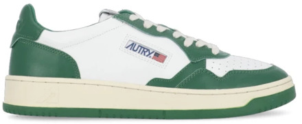 Groene Leren Sneakers voor Mannen Autry , Green , Heren - 45 Eu,42 Eu,40 Eu,41 Eu,43 EU