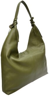 Groene Leren Tas - maat
