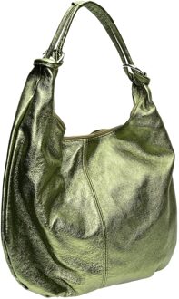 Groene Leren Tas - maat