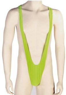 Groene mankini voor heren - Mannen badpak one size - Vrijgezellenfeest