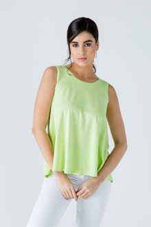 Groene mouwloze top met ronde zoom - maat EU 40 / UK 12
