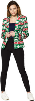 Groene Noordpool Kerst Blazer dames