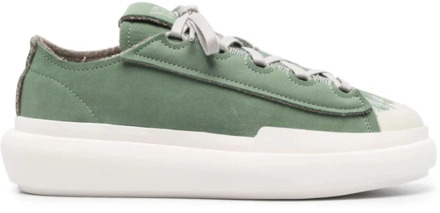 Groene Nubuck Leren Sneakers Y-3 , Green , Dames - 40 Eu,43 EU