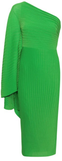 Groene One-Shoulder Gedrapeerde Jurk Solace London , Green , Dames