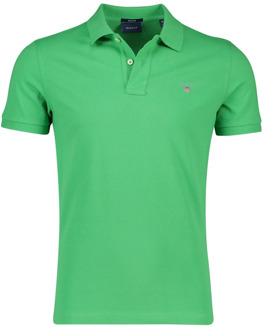 Groene poloshirt met korte mouwen Gant , Green , Heren